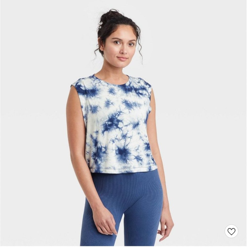 🙂 JoyLab Muscle Tank Tie-Dye Blue NWOT